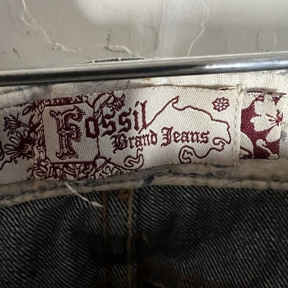 Fossil Brand Jeans High Waisted Straight Split Front Skirt 6 - Picture 5 of 8